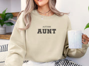 Autism Aunt College Sweatshirt-Neurodiversity, ADHD & Autism Awareness & Acceptance Sweatshirt by Daily Bloom
