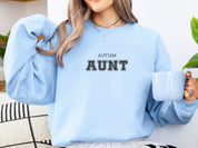 Autism Aunt College Sweatshirt-Neurodiversity, ADHD & Autism Awareness & Acceptance Sweatshirt by Daily Bloom