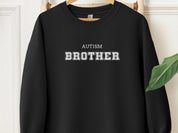 Autism Brother College Sweatshirt-Black-Neurodiversity, ADHD & Autism Awareness & Acceptance Sweatshirt by Daily Bloom
