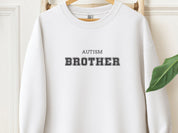 Autism Brother College Sweatshirt-White-Neurodiversity, ADHD & Autism Awareness & Acceptance Sweatshirt by Daily Bloom