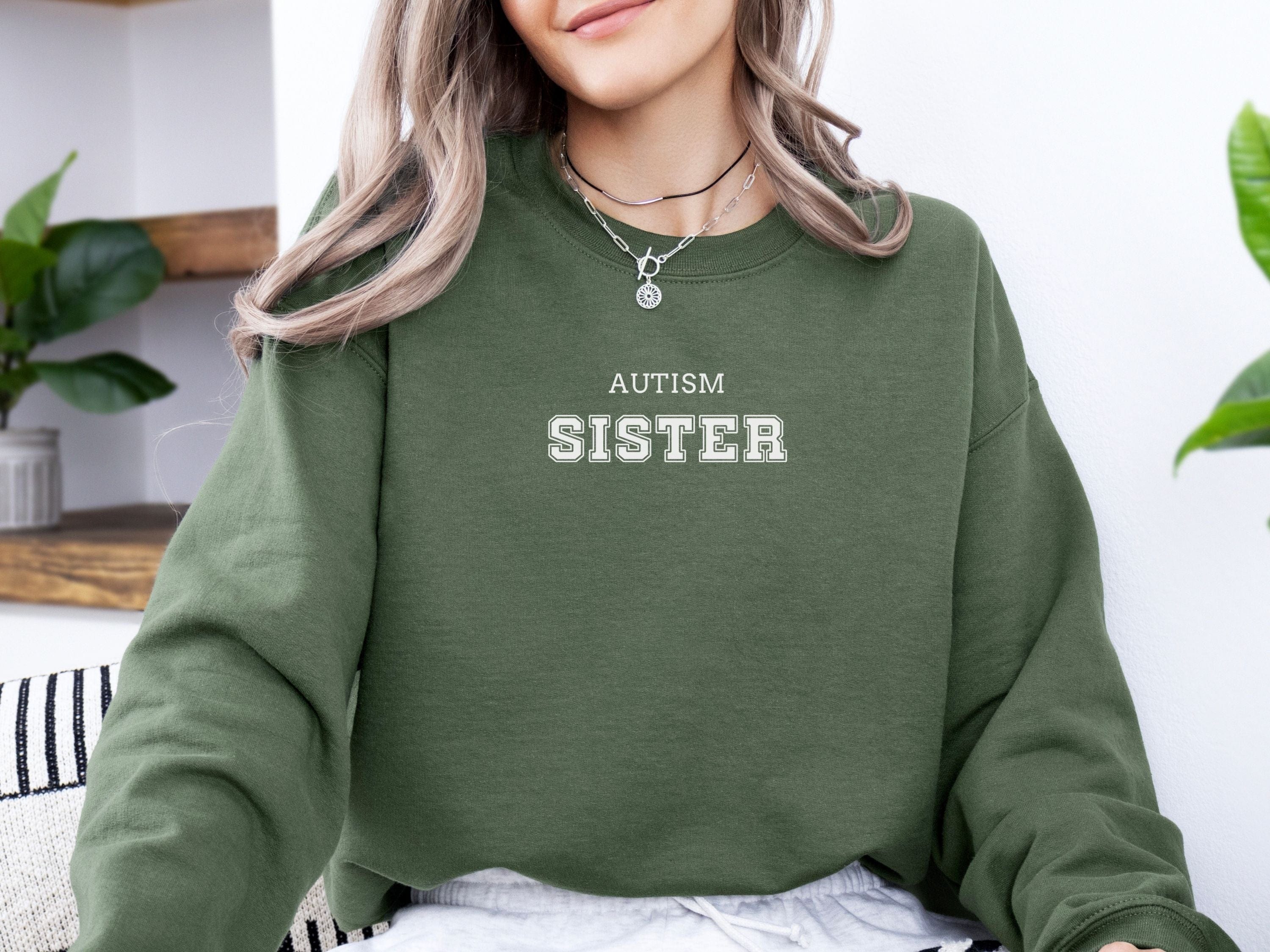 Autism College Sister Sweatshirt-Neurodiversity, ADHD & Autism Awareness & Acceptance Sweatshirt by Daily Bloom