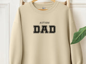 Autism Dad College Sweatshirt-Sand-Neurodiversity, ADHD & Autism Awareness & Acceptance Sweatshirt by Daily Bloom