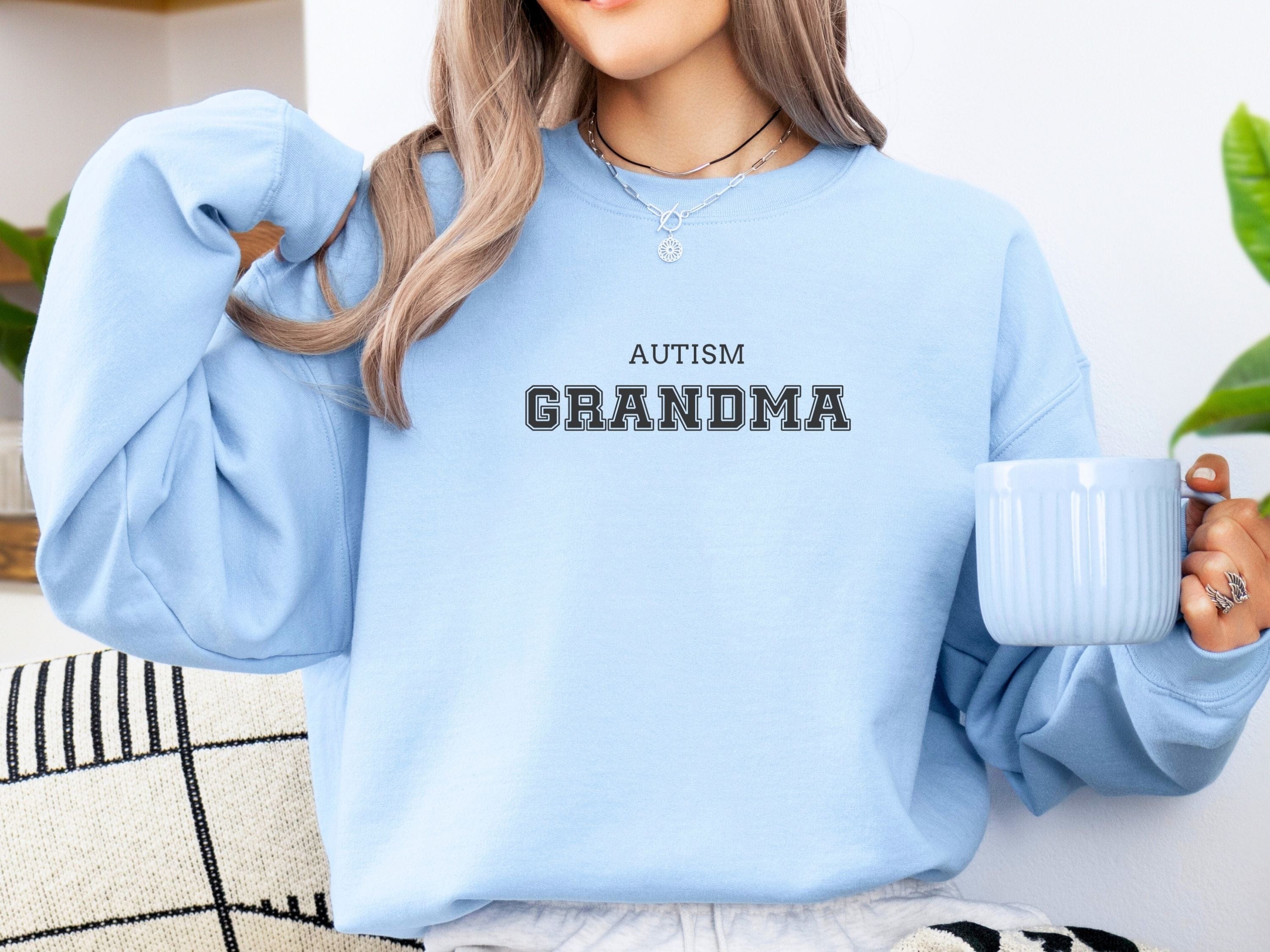 Autism Grandma College Sweatshirt-Neurodiversity, ADHD & Autism Awareness & Acceptance Sweatshirt by Daily Bloom