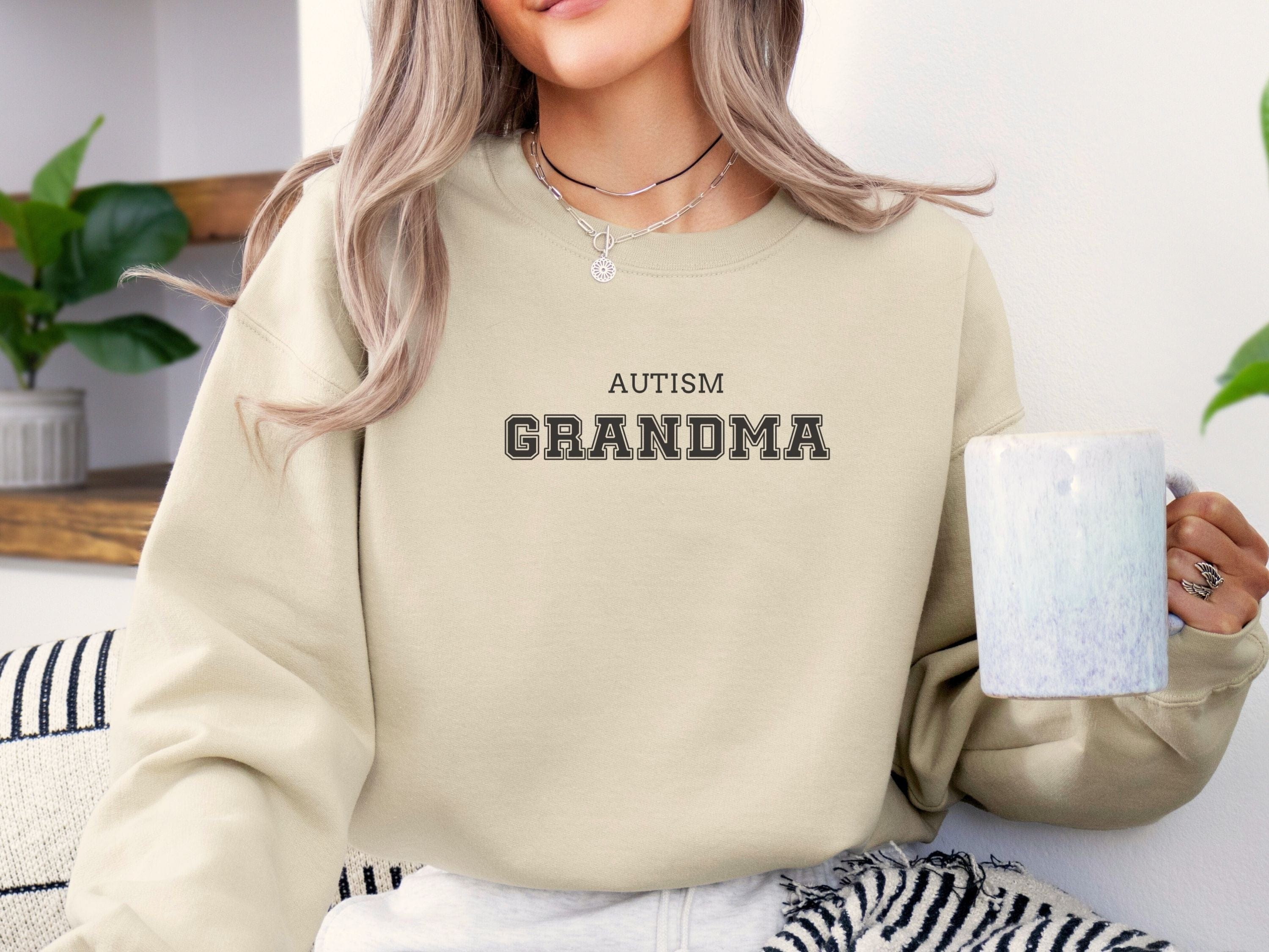 Autism Grandma College Sweatshirt-Neurodiversity, ADHD & Autism Awareness & Acceptance Sweatshirt by Daily Bloom