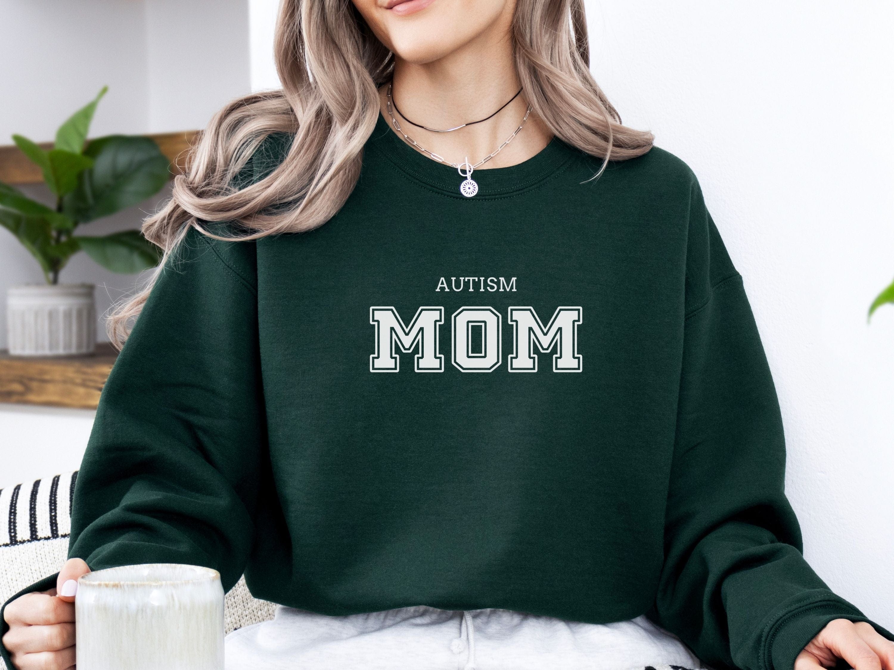 Autism Mom College Sweatshirt-Neurodiversity, ADHD & Autism Awareness & Acceptance Sweatshirt by Daily Bloom