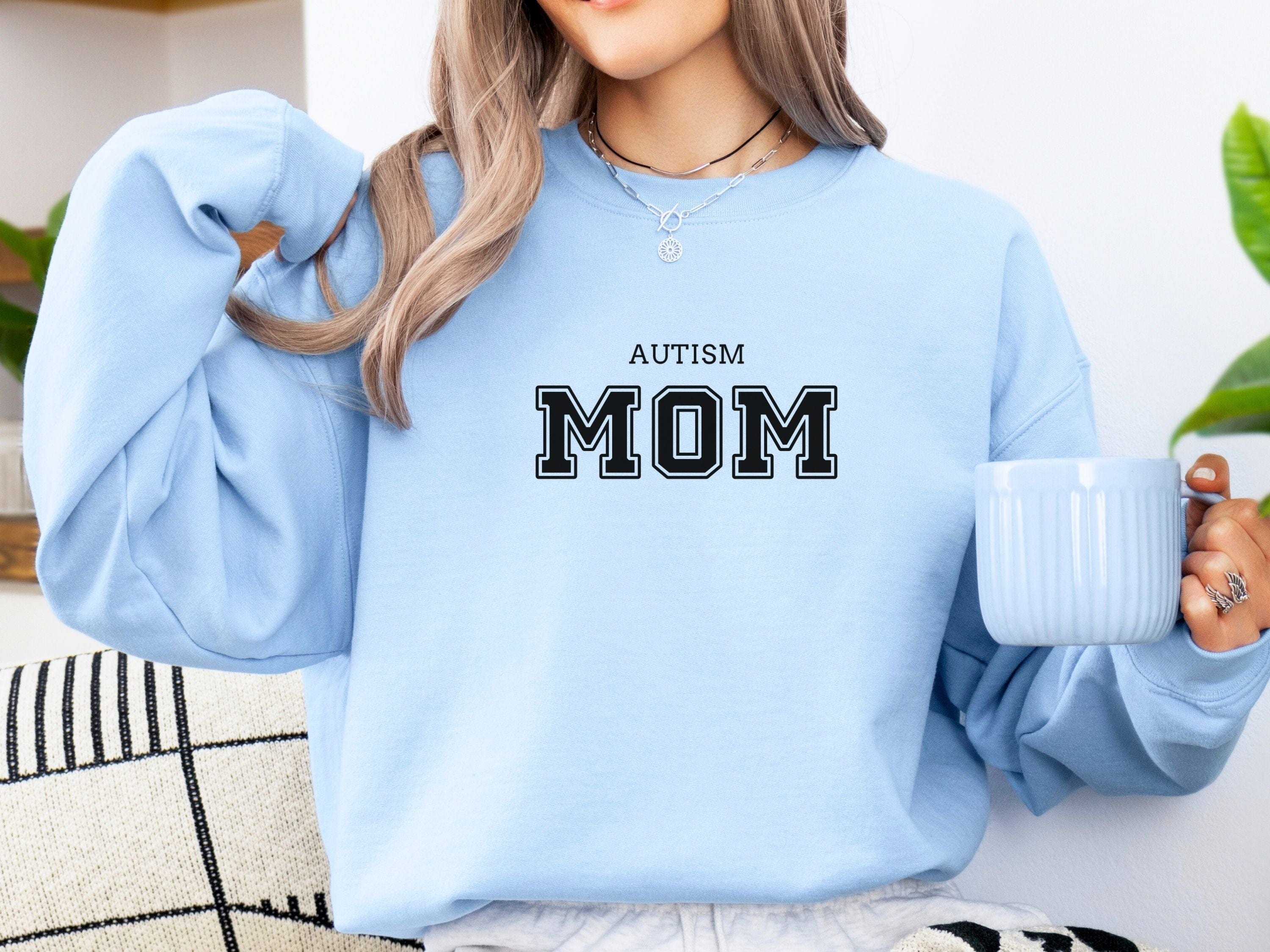 Autism Mom College Sweatshirt-Neurodiversity, ADHD & Autism Awareness & Acceptance Sweatshirt by Daily Bloom