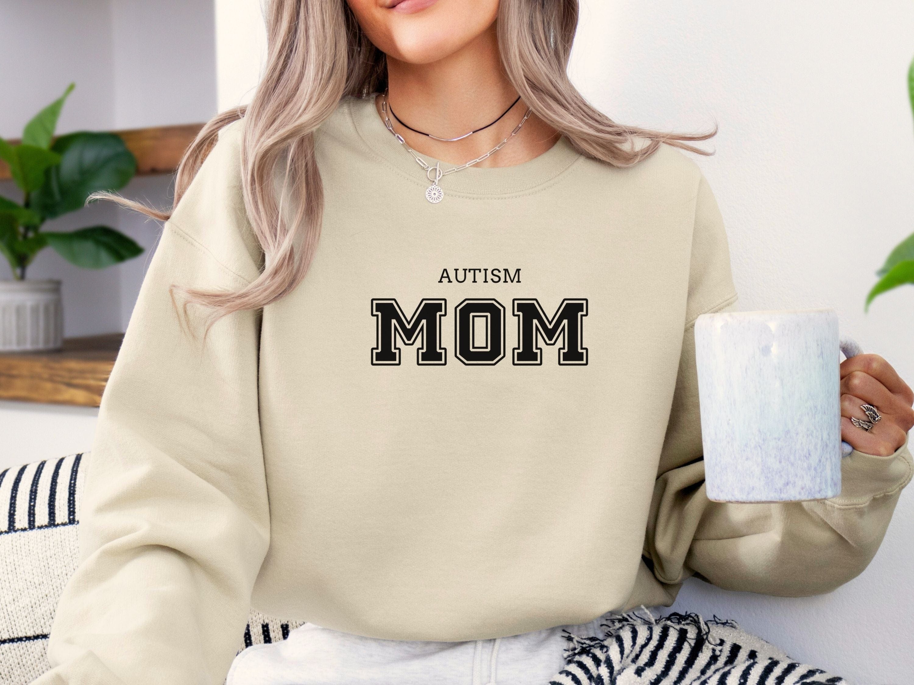 Autism Mom College Sweatshirt-Neurodiversity, ADHD & Autism Awareness & Acceptance Sweatshirt by Daily Bloom