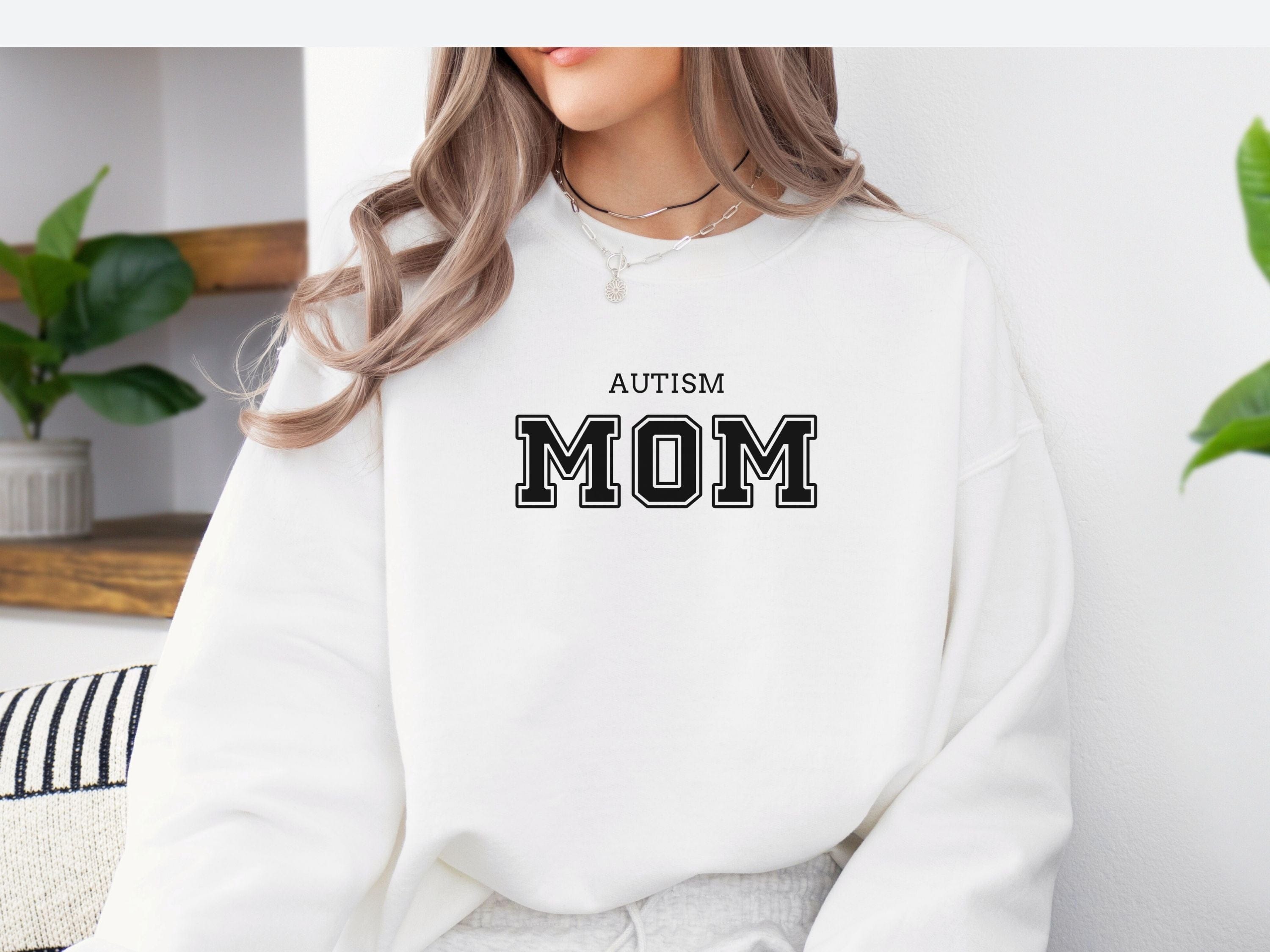 Autism Mom College Sweatshirt-Neurodiversity, ADHD & Autism Awareness & Acceptance Sweatshirt by Daily Bloom