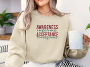 Awareness Informs Acceptance Transforms Sweatshirt-Neurodiversity, ADHD & Autism Awareness & Acceptance Sweatshirt by Daily Bloom