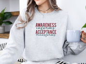 Awareness Informs Acceptance Transforms Sweatshirt-Neurodiversity, ADHD & Autism Awareness & Acceptance Sweatshirt by Daily Bloom