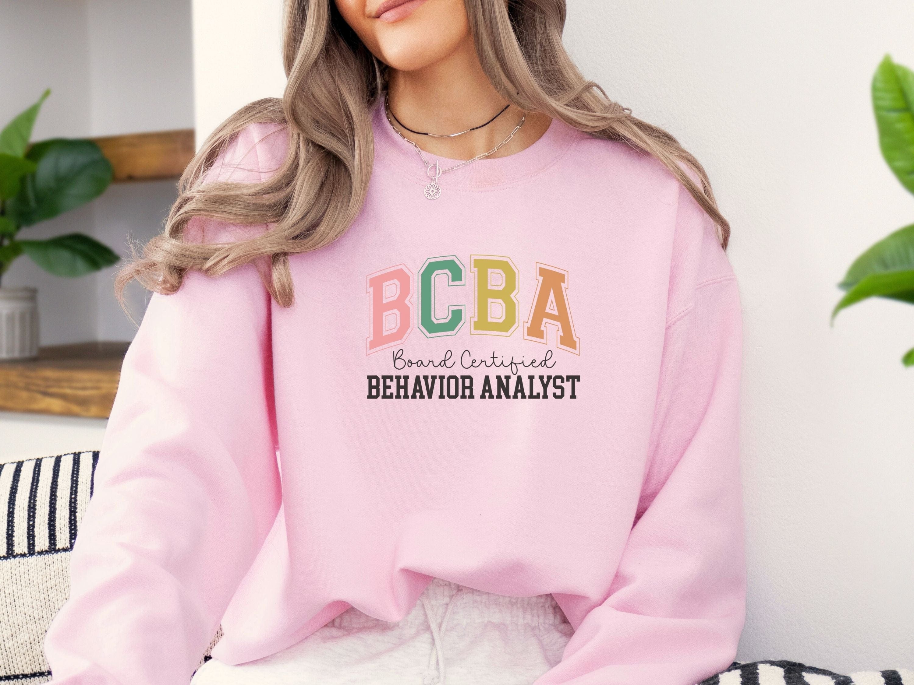 BCBA - Board Certified Behavior Analyst College Style Sweatshirt-Neurodiversity, ADHD & Autism Awareness & Acceptance Sweatshirt by Daily Bloom
