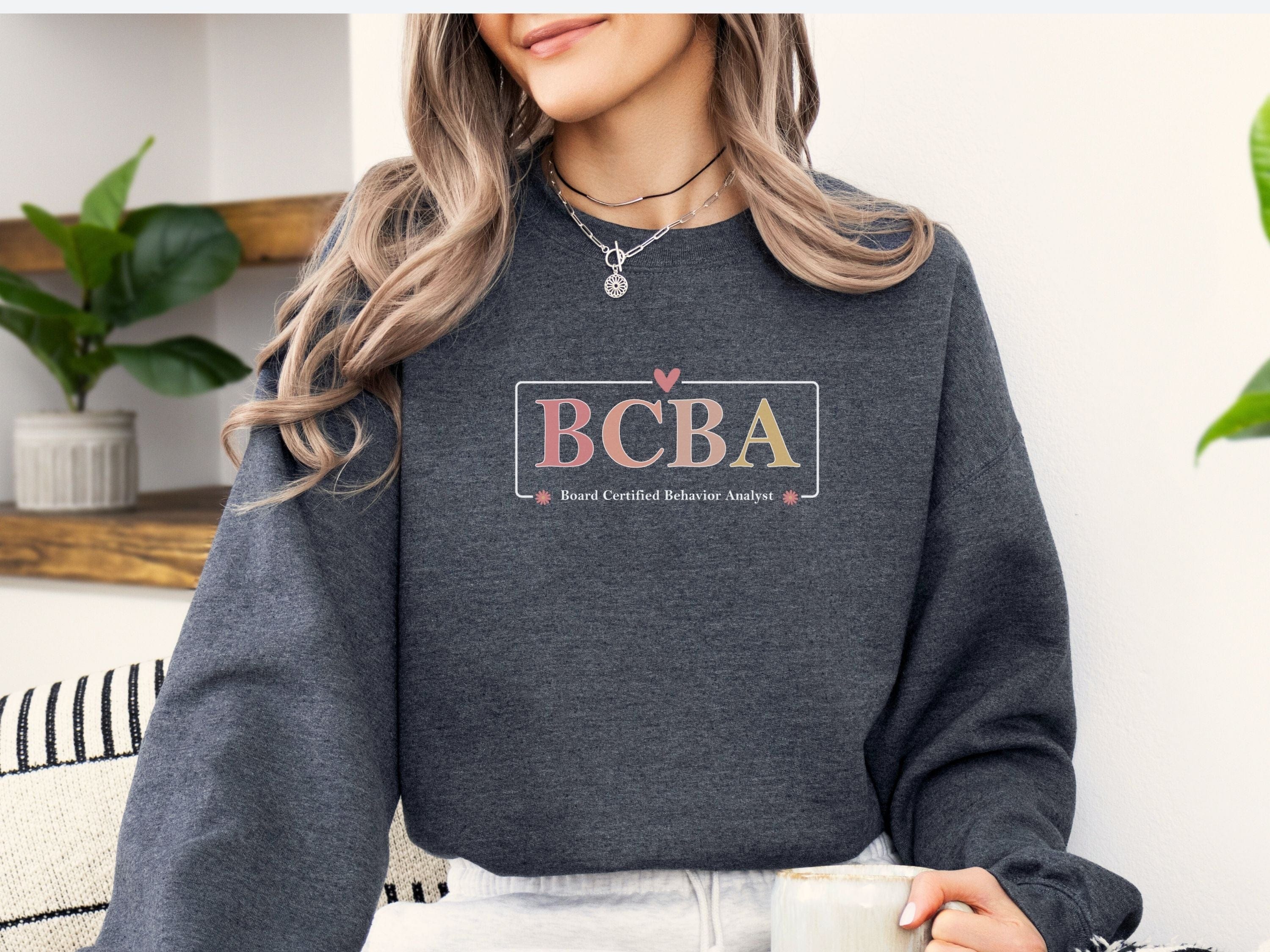 BCBA Outline Sweatshirt-Neurodiversity, ADHD & Autism Awareness & Acceptance Sweatshirt by Daily Bloom