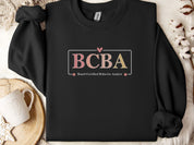 BCBA Outline Sweatshirt-Black-Neurodiversity, ADHD & Autism Awareness & Acceptance Sweatshirt by Daily Bloom