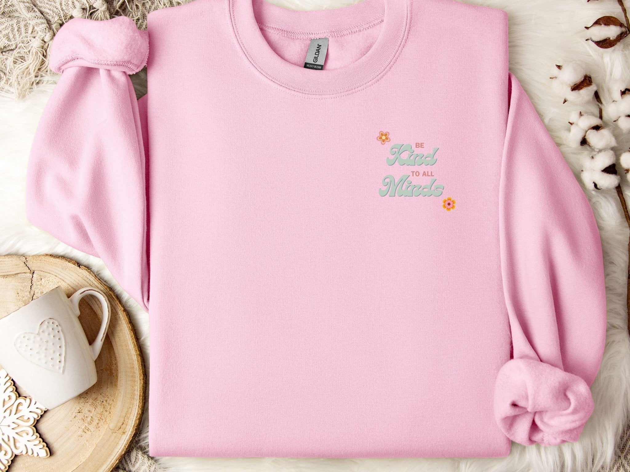Autism Sweatshirt - Be Kind to all Minds Sweatshirt w/ Back Print - Daily Bloom