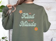 Be Kind to all Minds Sweatshirt w/ Back Print-Neurodiversity, ADHD & Autism Awareness & Acceptance Sweatshirt by Daily Bloom