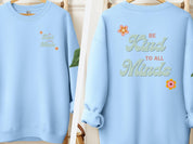 Be Kind to all Minds Sweatshirt w/ Back Print-Light Blue-Neurodiversity, ADHD & Autism Awareness & Acceptance Sweatshirt by Daily Bloom
