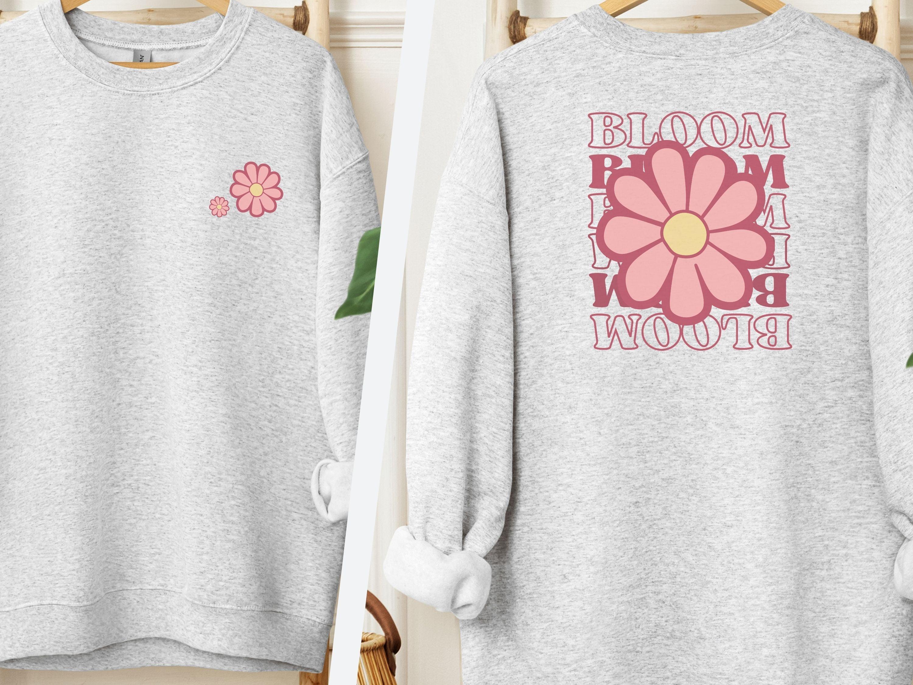 Bloom Daisy Sweatshirt-Ash-Neurodiversity, ADHD & Autism Awareness & Acceptance Sweatshirt by Daily Bloom