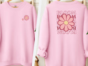Bloom Daisy Sweatshirt-Light Pink-Neurodiversity, ADHD & Autism Awareness & Acceptance Sweatshirt by Daily Bloom