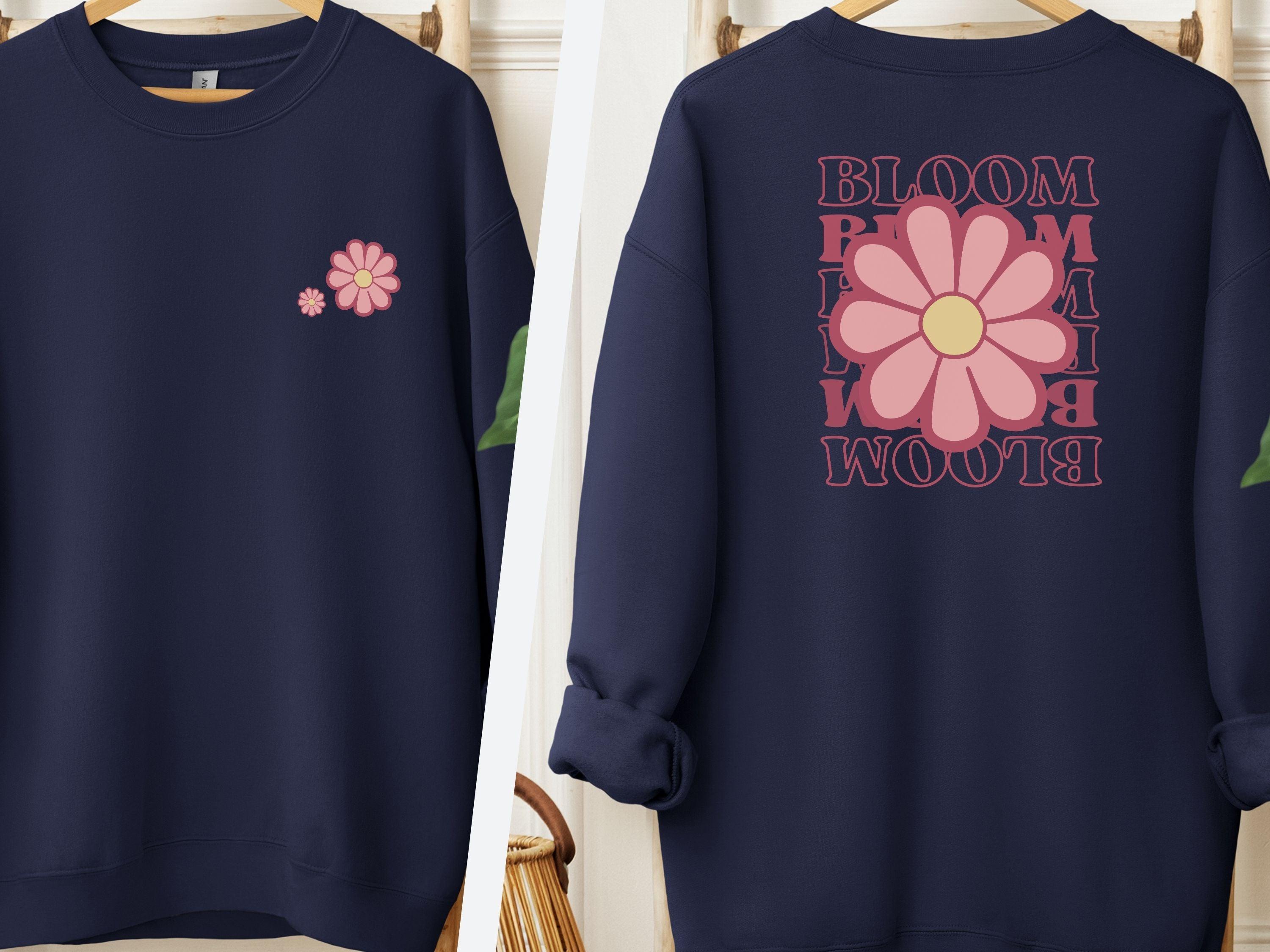 Bloom Daisy Sweatshirt-Navy-Neurodiversity, ADHD & Autism Awareness & Acceptance Sweatshirt by Daily Bloom