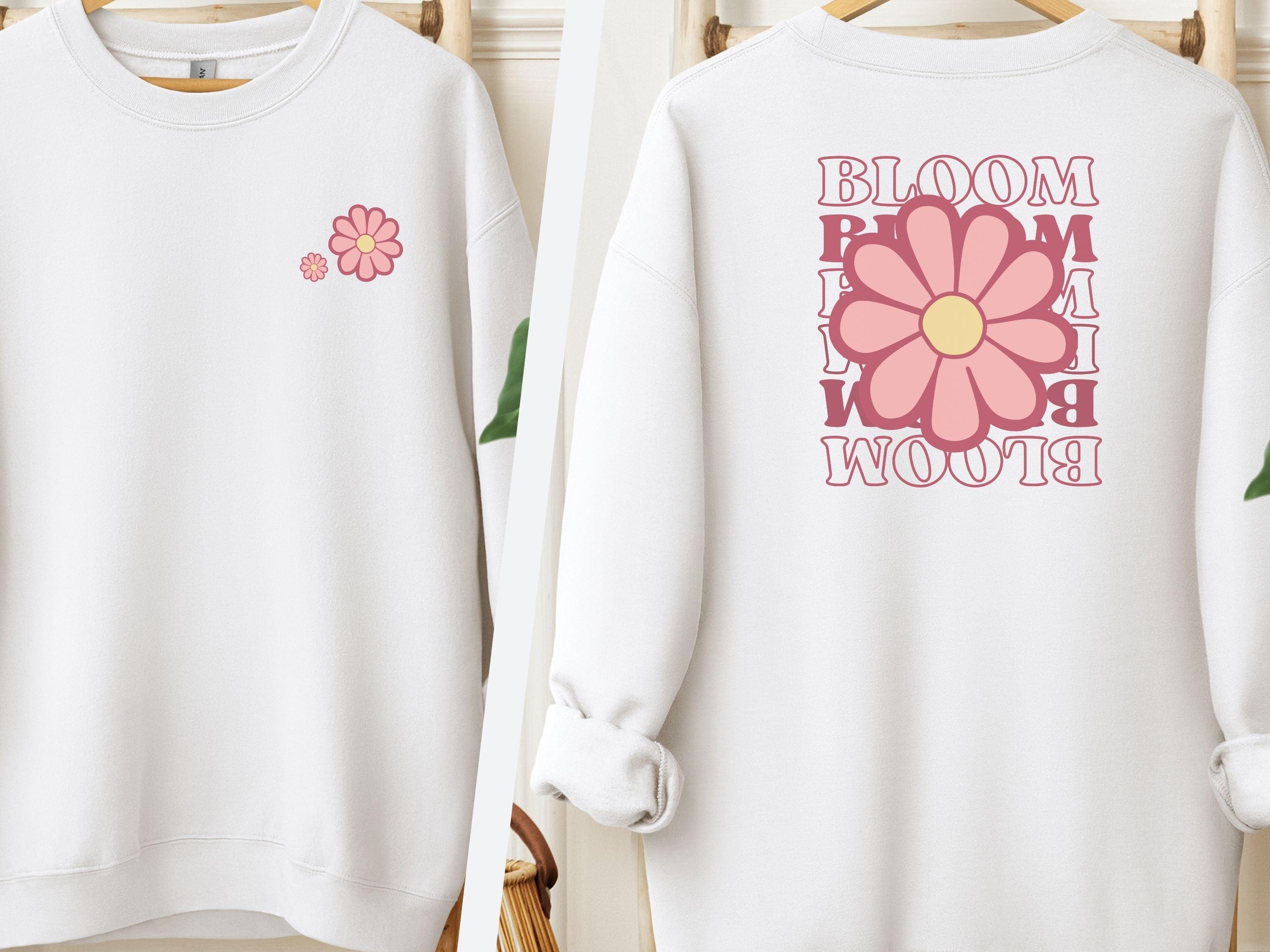 Bloom Daisy Sweatshirt-White-Neurodiversity, ADHD & Autism Awareness & Acceptance Sweatshirt by Daily Bloom