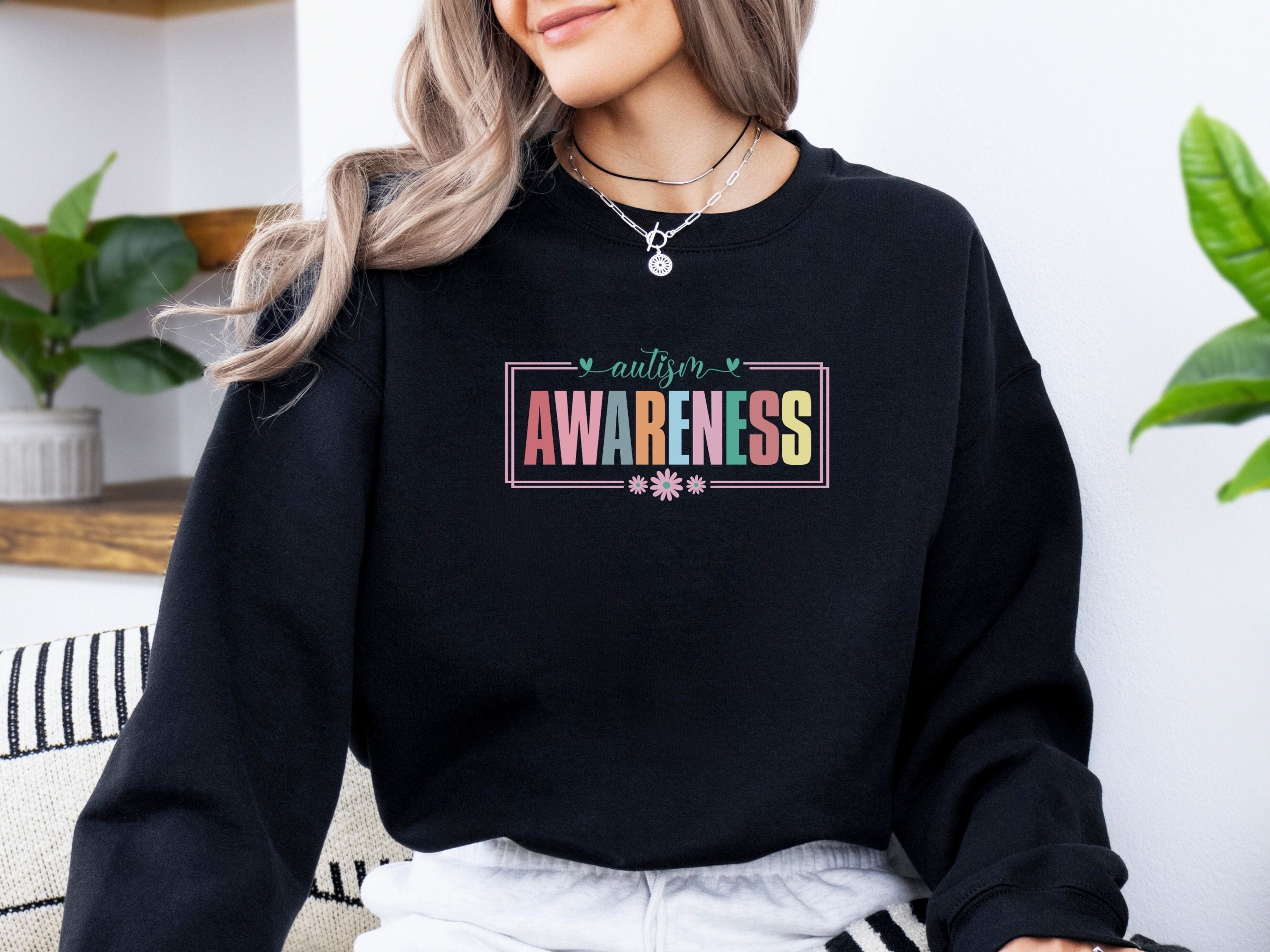 Bright Blooms for Autism Awareness Sweatshirt-Neurodiversity, ADHD & Autism Awareness & Acceptance Sweatshirt by Daily Bloom