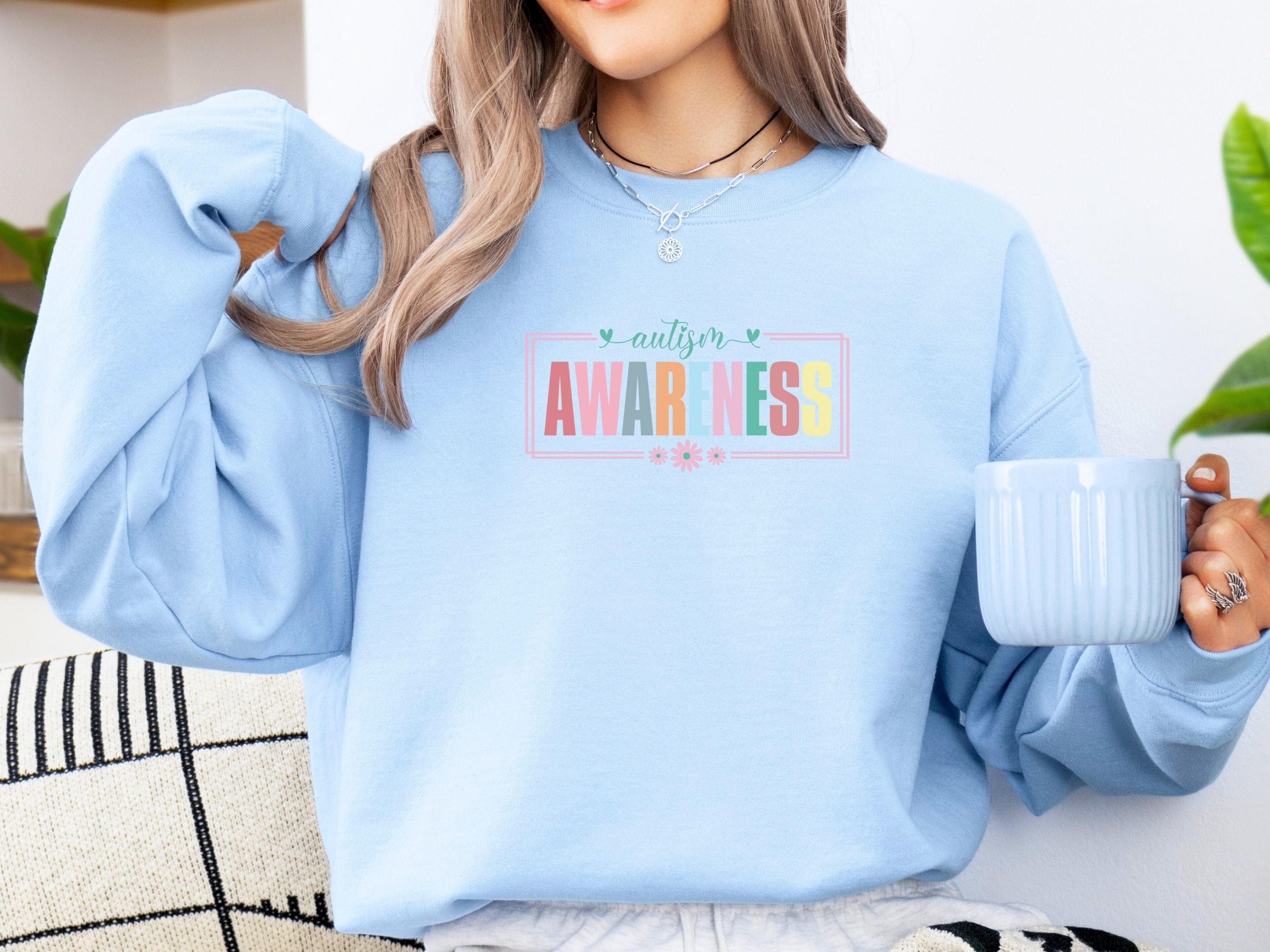 Bright Blooms for Autism Awareness Sweatshirt-Neurodiversity, ADHD & Autism Awareness & Acceptance Sweatshirt by Daily Bloom