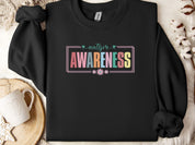 Bright Blooms for Autism Awareness Sweatshirt-Black-Neurodiversity, ADHD & Autism Awareness & Acceptance Sweatshirt by Daily Bloom