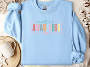 Bright Blooms for Autism Awareness Sweatshirt-Light Blue-Neurodiversity, ADHD & Autism Awareness & Acceptance Sweatshirt by Daily Bloom