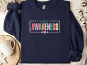 Bright Blooms for Autism Awareness Sweatshirt-Navy-Neurodiversity, ADHD & Autism Awareness & Acceptance Sweatshirt by Daily Bloom