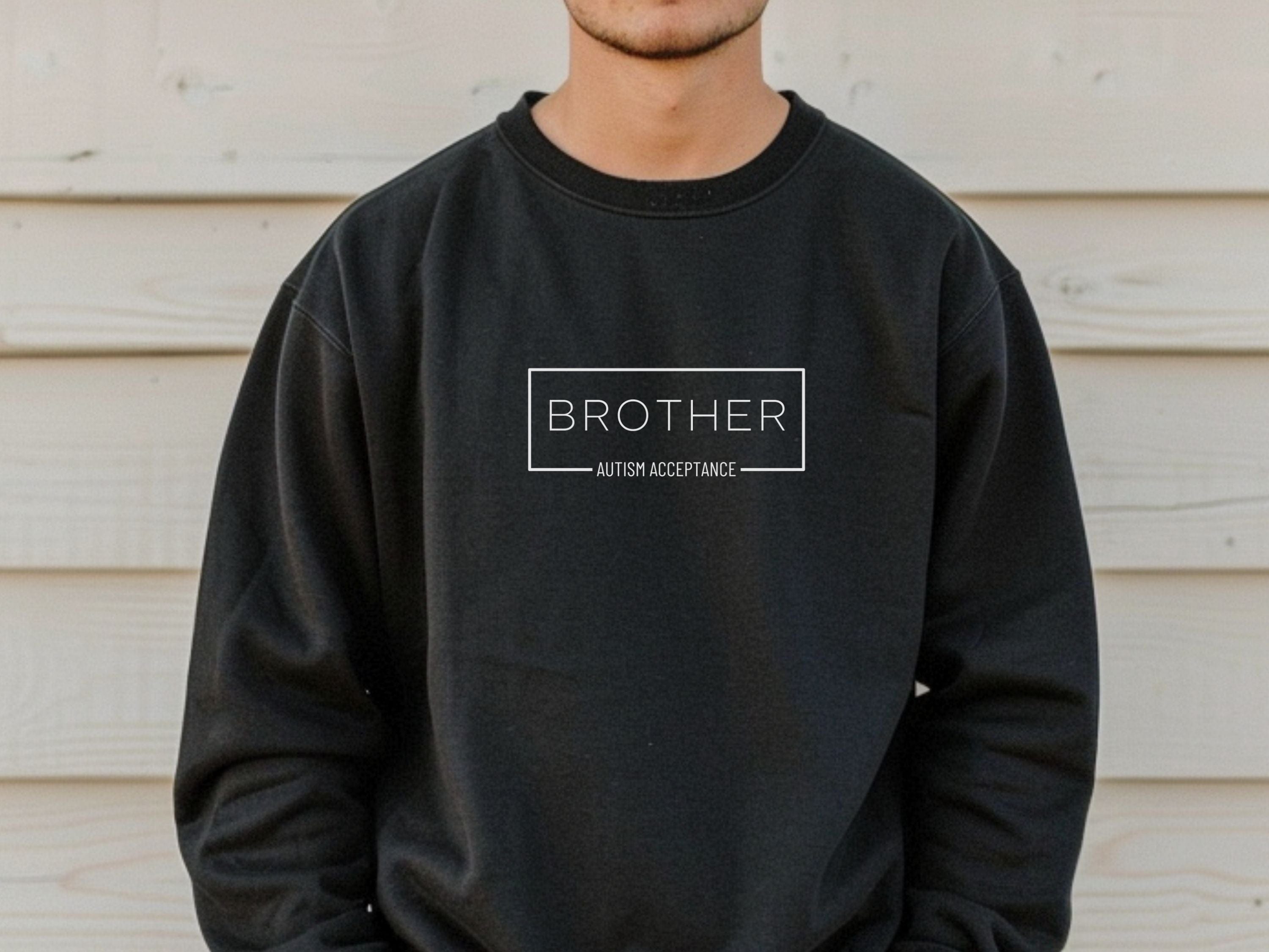 Brother Autism Acceptance Box Sweatshirt-Neurodiversity, ADHD & Autism Awareness & Acceptance Sweatshirt by Daily Bloom