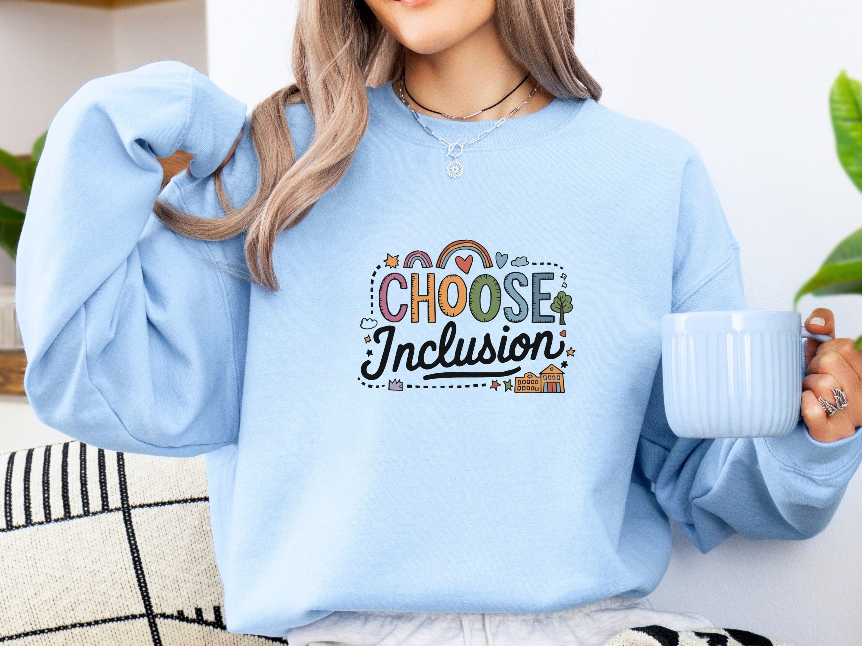 Choose Inclusion Sweatshirt-Neurodiversity, ADHD & Autism Awareness & Acceptance Sweatshirt by Daily Bloom