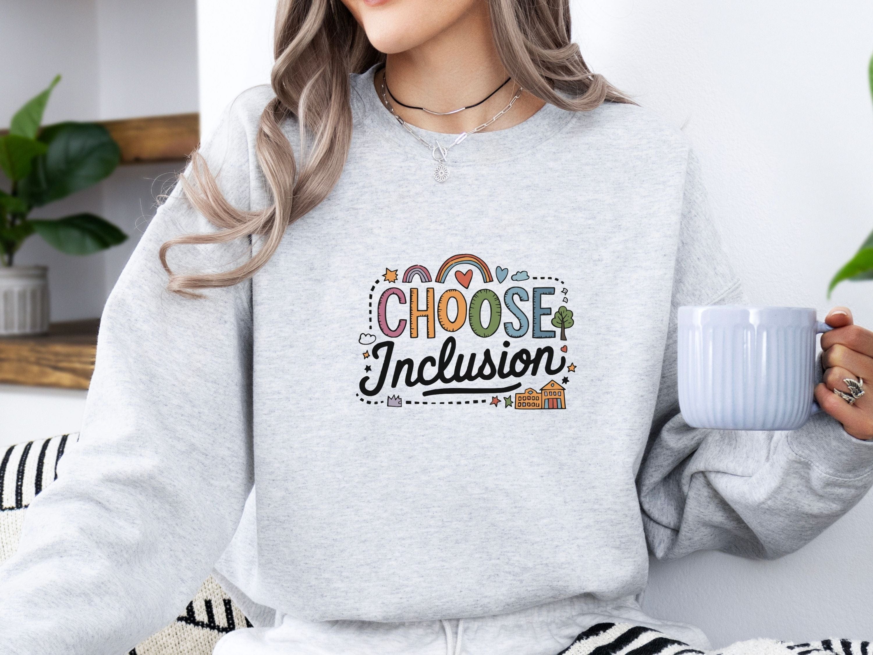 Choose Inclusion Sweatshirt-Neurodiversity, ADHD & Autism Awareness & Acceptance Sweatshirt by Daily Bloom