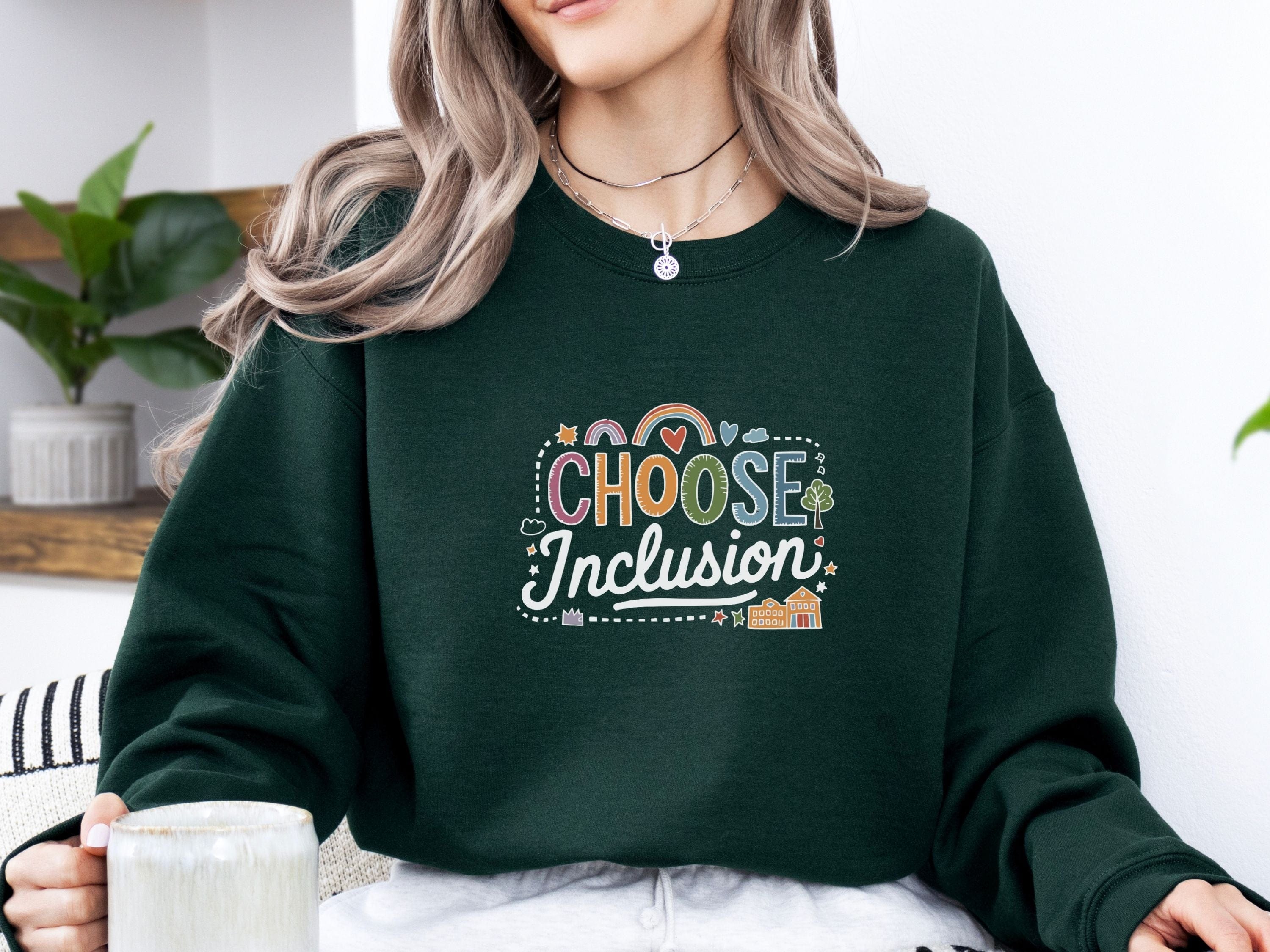 Choose Inclusion Sweatshirt-Neurodiversity, ADHD & Autism Awareness & Acceptance Sweatshirt by Daily Bloom