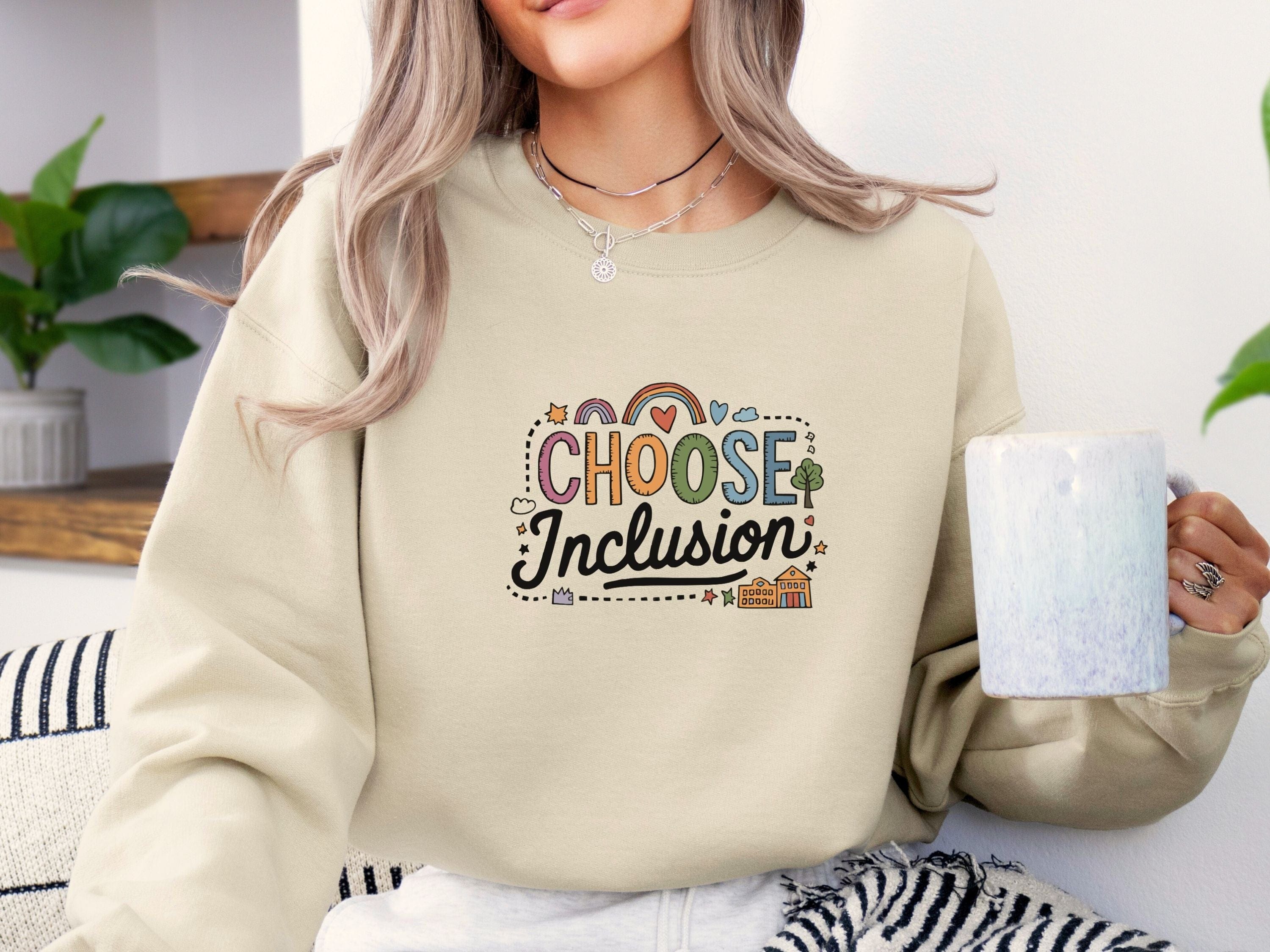 Choose Inclusion Sweatshirt-Neurodiversity, ADHD & Autism Awareness & Acceptance Sweatshirt by Daily Bloom