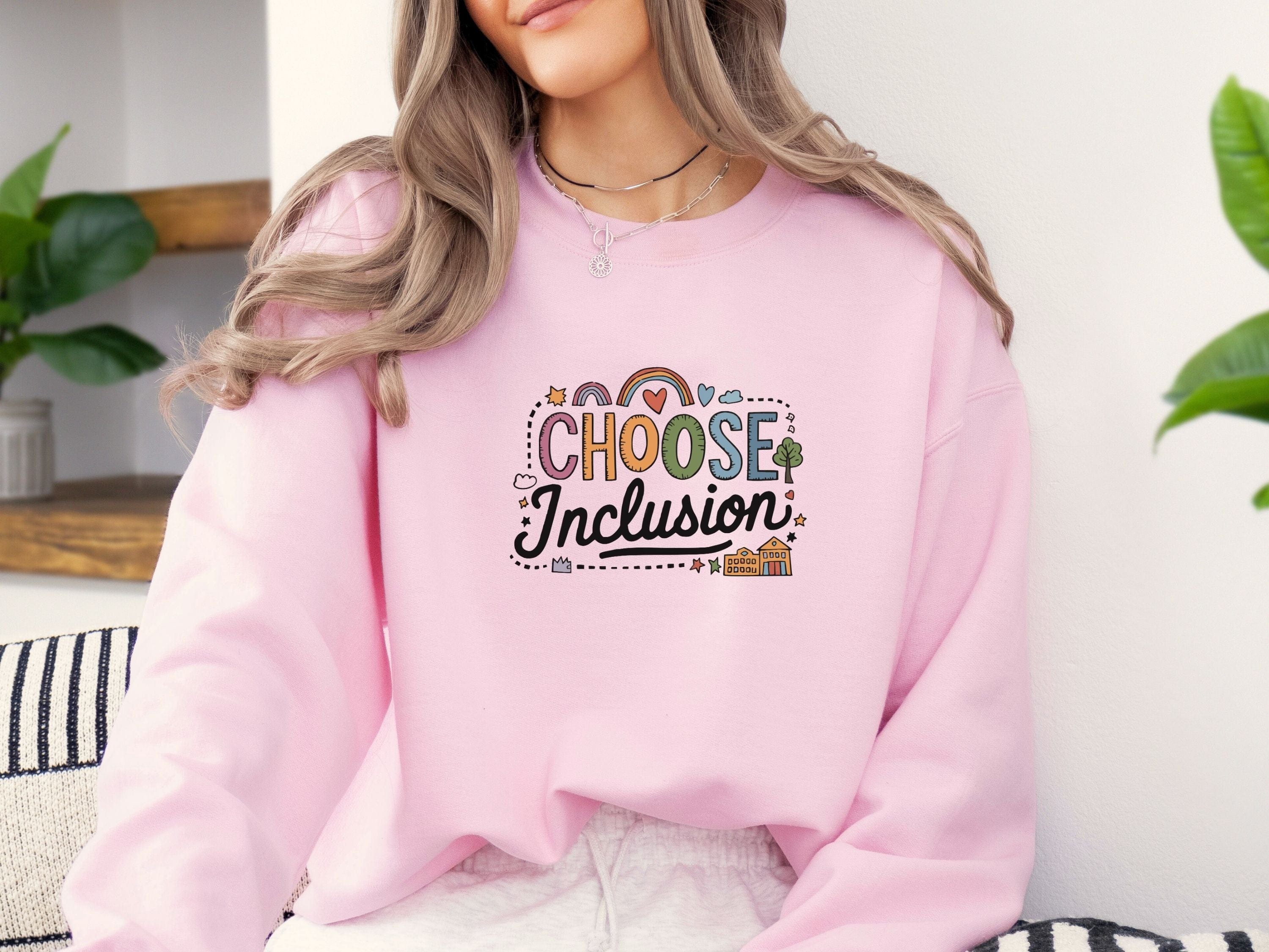 Choose Inclusion Sweatshirt-Neurodiversity, ADHD & Autism Awareness & Acceptance Sweatshirt by Daily Bloom