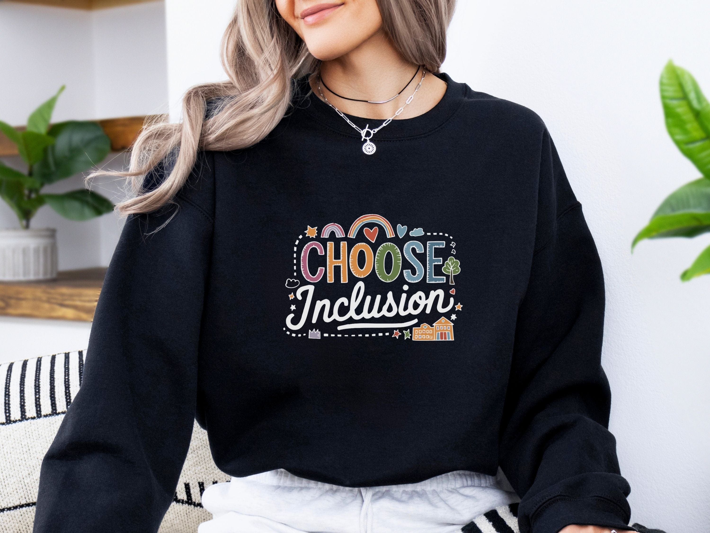 Choose Inclusion Sweatshirt-Neurodiversity, ADHD & Autism Awareness & Acceptance Sweatshirt by Daily Bloom