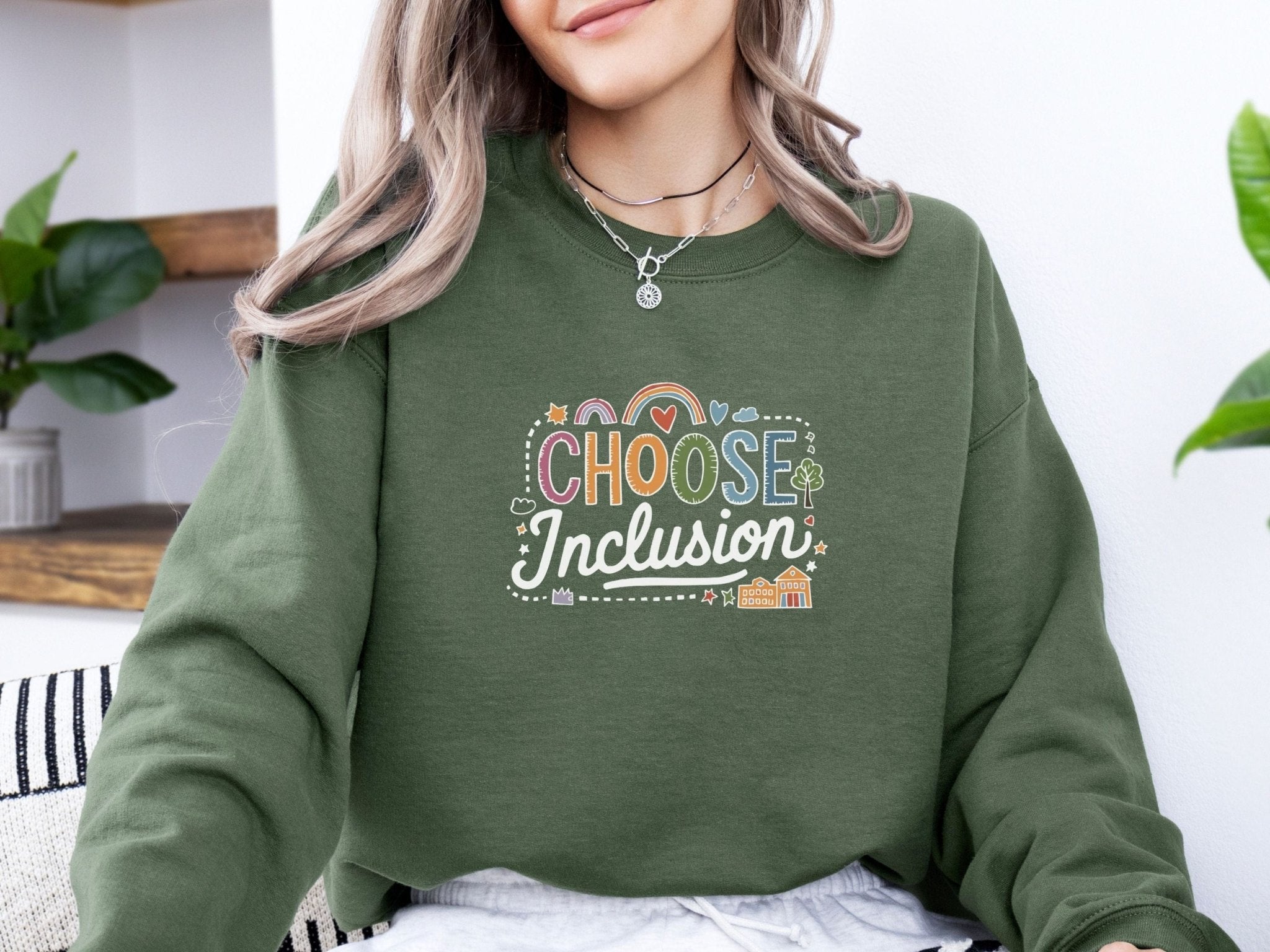 Autism Sweatshirt - Choose Inclusion Sweatshirt - Daily Bloom