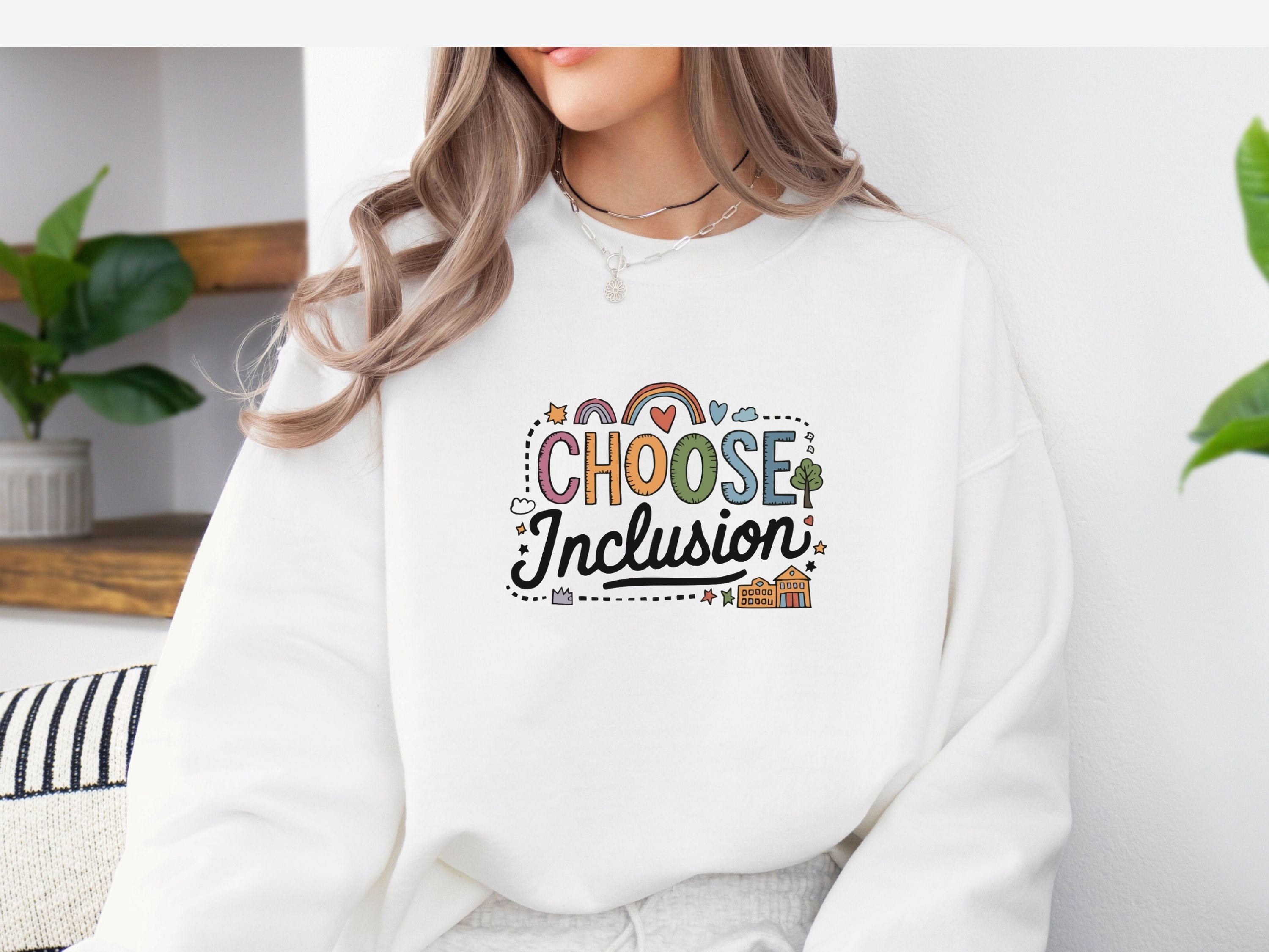 Choose Inclusion Sweatshirt-Neurodiversity, ADHD & Autism Awareness & Acceptance Sweatshirt by Daily Bloom