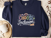 Choose Inclusion Sweatshirt-Navy-Neurodiversity, ADHD & Autism Awareness & Acceptance Sweatshirt by Daily Bloom