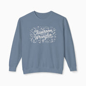 Autism Sweatshirt By Daily Bloom Classroom Wrangler Comfort Colors Lightweight Sweatshirt Blue Jean / S