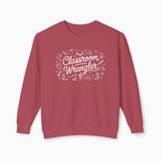 Autism Sweatshirt By Daily Bloom Classroom Wrangler Comfort Colors Lightweight Sweatshirt Crimson / S