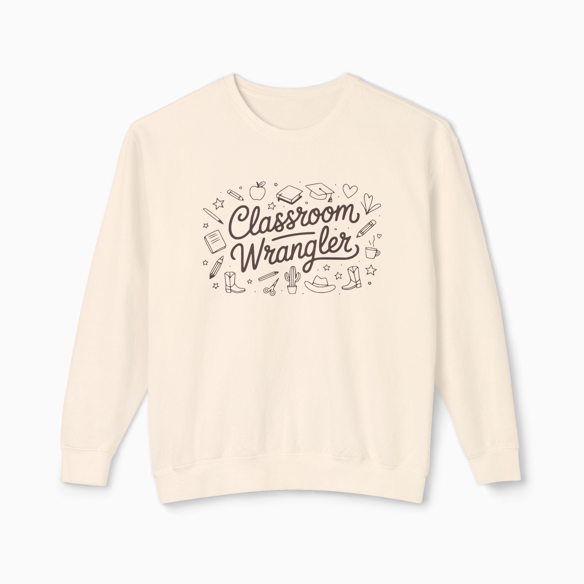 Autism Sweatshirt By Daily Bloom Classroom Wrangler Comfort Colors Lightweight Sweatshirt Ivory / S