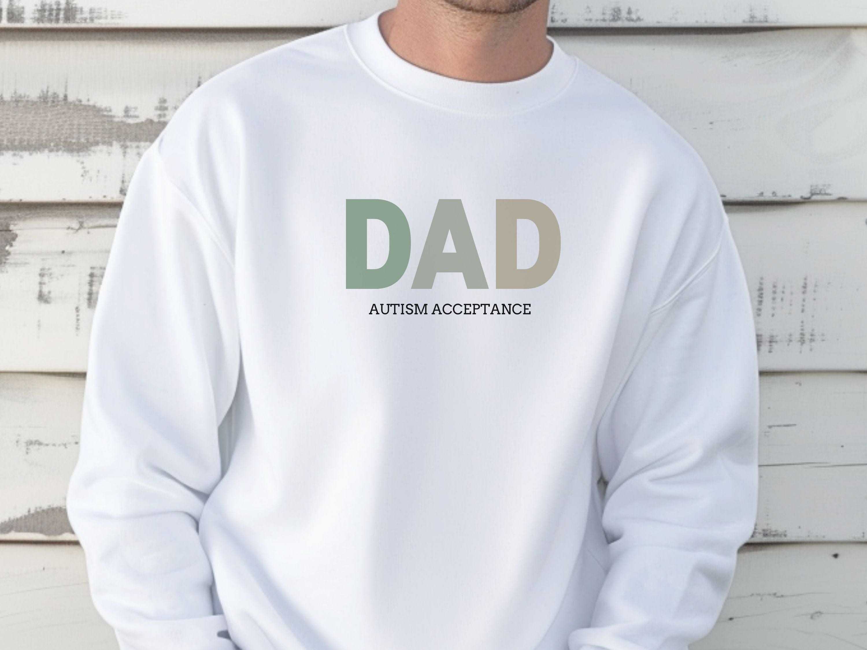 Dad Gradient Sweatshirt-Neurodiversity, ADHD & Autism Awareness & Acceptance Sweatshirt by Daily Bloom