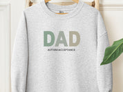 Dad Gradient Sweatshirt-Ash-Neurodiversity, ADHD & Autism Awareness & Acceptance Sweatshirt by Daily Bloom