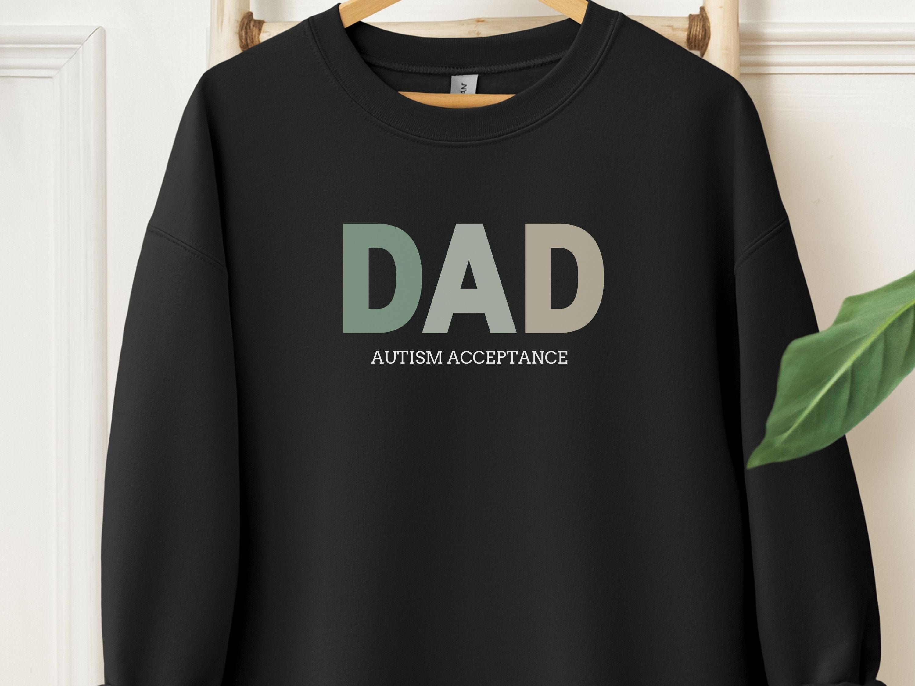 Dad Gradient Sweatshirt-Black-Neurodiversity, ADHD & Autism Awareness & Acceptance Sweatshirt by Daily Bloom
