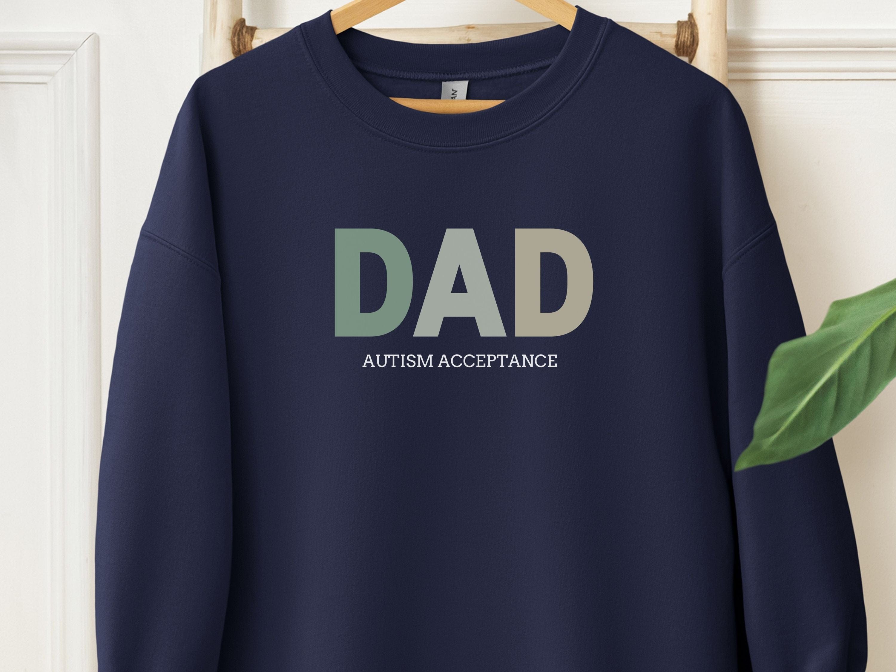 Dad Gradient Sweatshirt-Navy-Neurodiversity, ADHD & Autism Awareness & Acceptance Sweatshirt by Daily Bloom