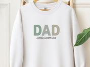 Dad Gradient Sweatshirt-White-Neurodiversity, ADHD & Autism Awareness & Acceptance Sweatshirt by Daily Bloom