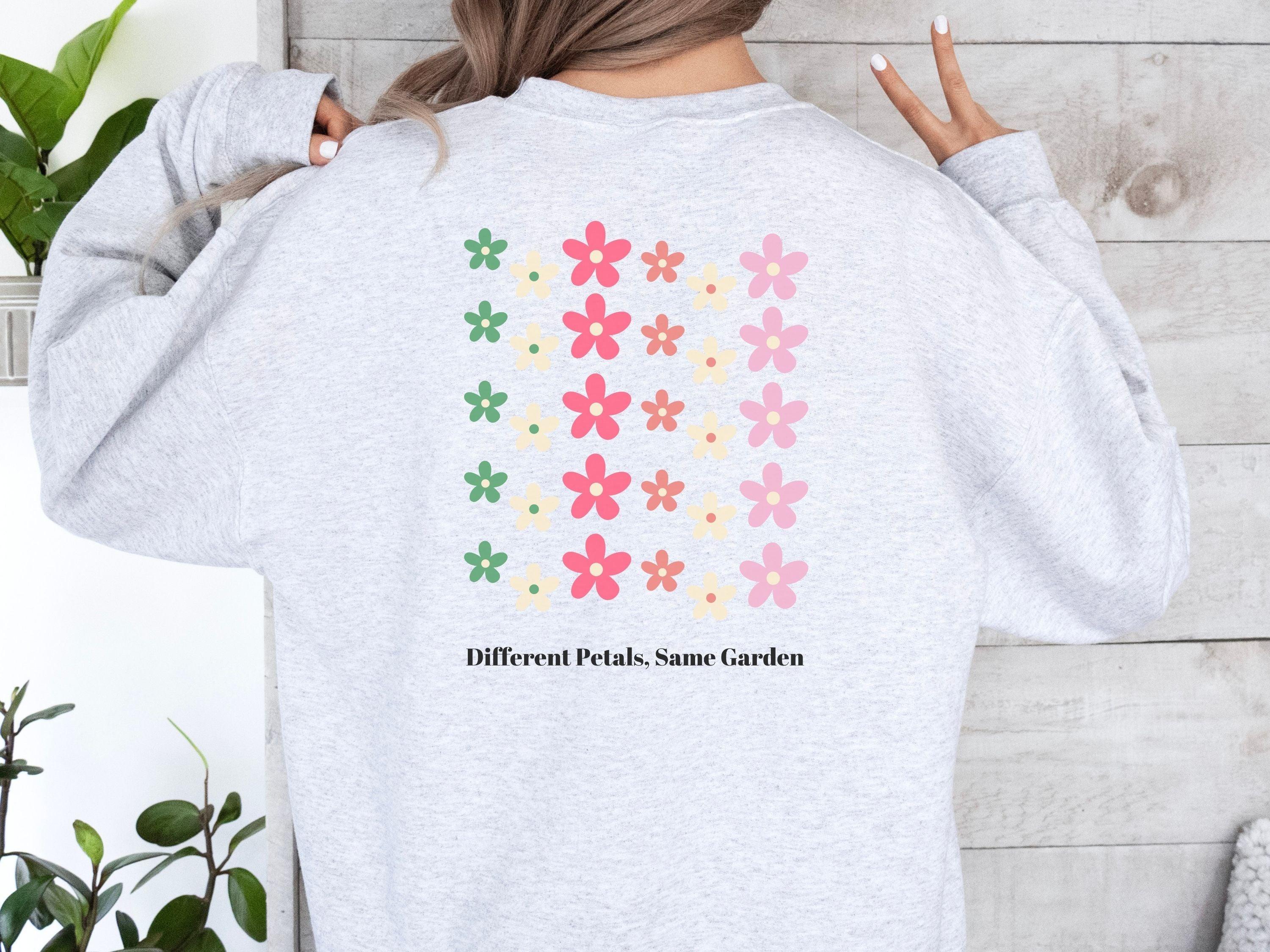 Different Petals Same Garden Sweatshirt-Neurodiversity, ADHD & Autism Awareness & Acceptance Sweatshirt by Daily Bloom