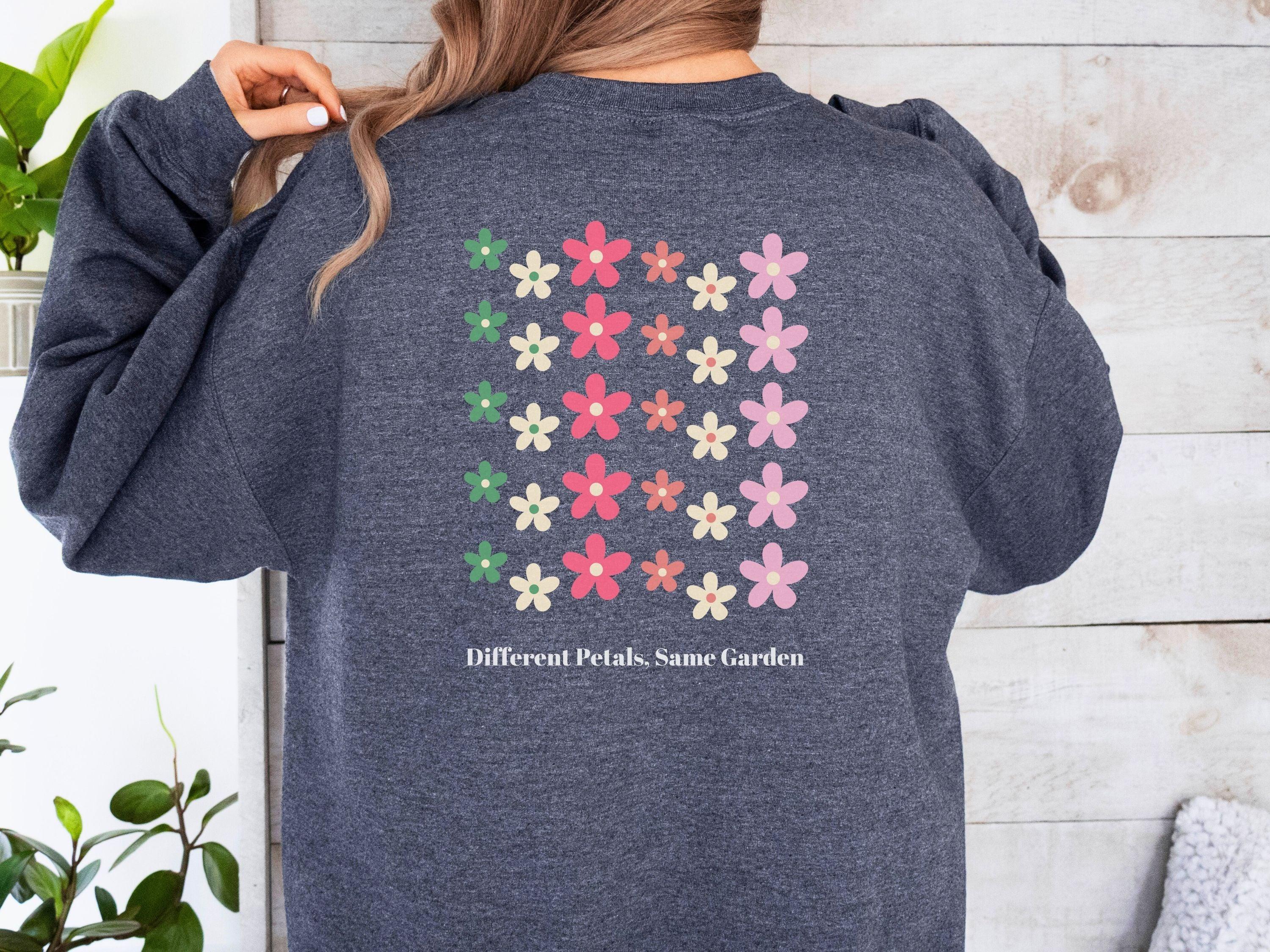 Different Petals Same Garden Sweatshirt-Neurodiversity, ADHD & Autism Awareness & Acceptance Sweatshirt by Daily Bloom