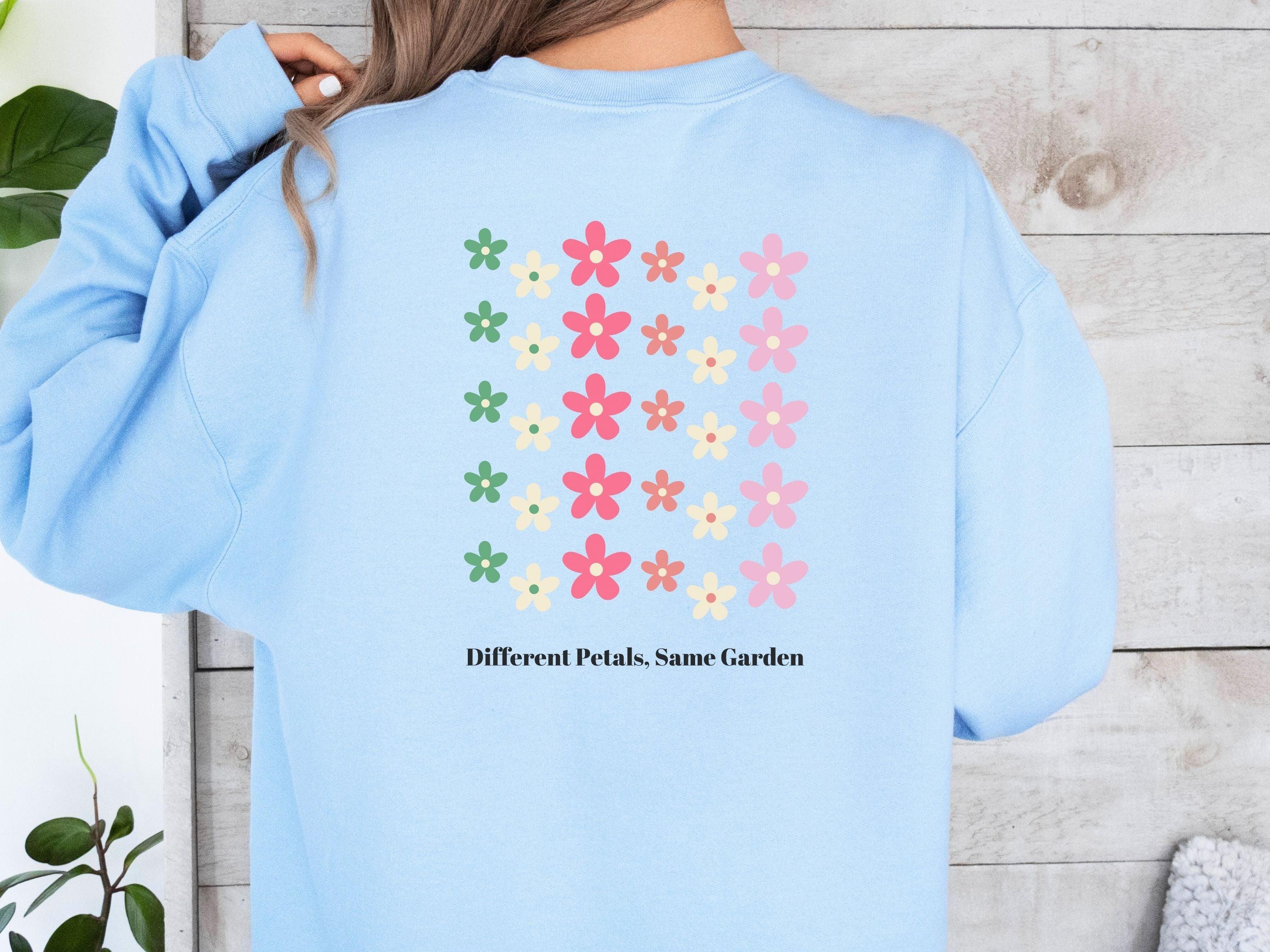 Different Petals Same Garden Sweatshirt-Neurodiversity, ADHD & Autism Awareness & Acceptance Sweatshirt by Daily Bloom